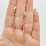 Sárga arany trikolor bogyós fülbevaló