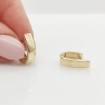 Sárga arany modern karika fülbevaló