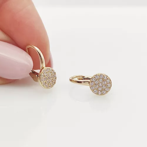 Sárga arany sokköves fülbevaló