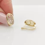 Sárga arany elegáns köves fülbevaló