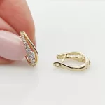 Sárga arany elegáns köves fülbevaló