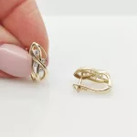 Sárga arany elegáns köves fülbevaló