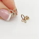 Sárga arany pillangó fülbevaló