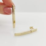 Sárga arany hosszú minimál pálcika fülbevaló