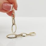 Sárga arany modern fülbevaló