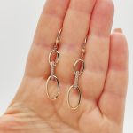 Sárga arany modern fülbevaló