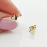 Sárga arany kis szív fülbevaló