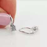 Fehér arany fülbevaló cirkóniával