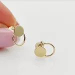 Sárga arany modern dupla karika fülbevaló