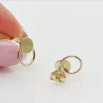 Sárga arany modern dupla karika fülbevaló