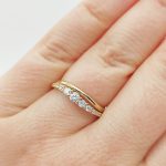 Sárga arany gyűrű cirkóniákkal