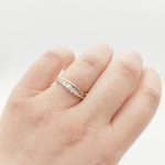 Sárga arany gyűrű cirkóniákkal