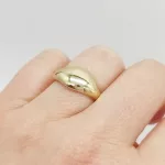 Sárga arany modern gyűrű kő nélkül