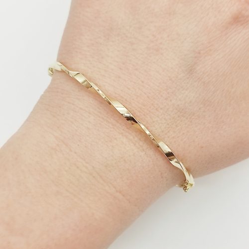 Sárga arany csavart karperec