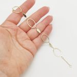 Sárga arany modern karikás karlánc