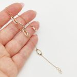 Sárga arany modern köves karlánc