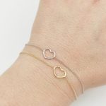 Fehér arany karlánc szív medállal