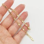 Sárga arany figaro karlánc