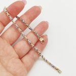 Sárga-fehér arany modern karlánc