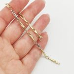 Sárga-fehér arany modern karlánc