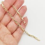 Sárga arany modern karlánc