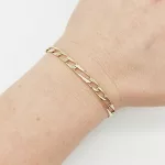 Sárga arany modern karlánc
