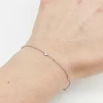 Fehér arany karlánc apró cirkóniákkal