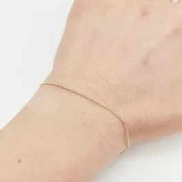 Sárga arany velencei kocka karlánc