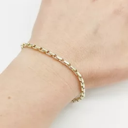 Sárga arany modern karlánc
