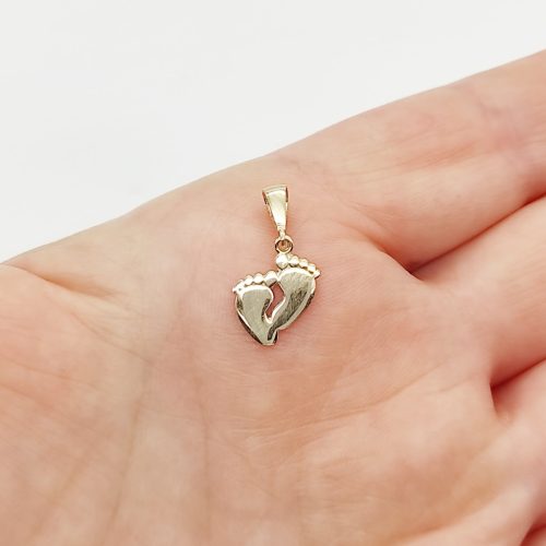 Sárga arany babatalpak medál