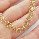 Sárga arany modern nyaklánc