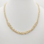 Sárga arany modern nyaklánc