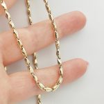 Sárga arany modern nyaklánc