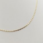 Sárga arany modern metszett nyaklánc