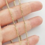 Sárga arany barbara nyaklánc - 55 cm