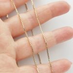 Sárga arany kocka nyaklánc - 60 cm