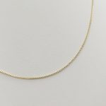 Sárga arany kocka nyaklánc - 55 cm