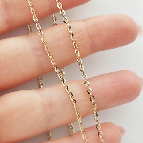 Sárga arany anker nyaklánc - 55 cm