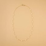 Sárga arany nyaklánc apró gyöngyökkel