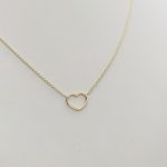 Sárga arany nyaklánc minimál szívvel
