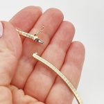 Sárga arany mutatós merev omegalánc