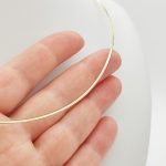 Sárga arany vékony merev omegalánc