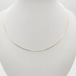 Sárga arany vékony merev omegalánc