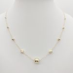 Sárga arany nyaklánc bogyókkal