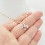 Sárga arany nyaklánc színes pillangó medállal