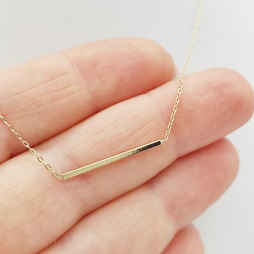 Sárga arany nyaklánc minimál medállal