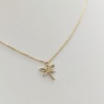 Sárga arany nyaklánc szitakötő medállal