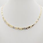 Sárga-fehér arany elegáns nyakék