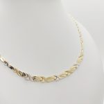 Sárga-fehér arany elegáns nyakék