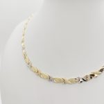 Sárga-fehér arany elegáns nyakék